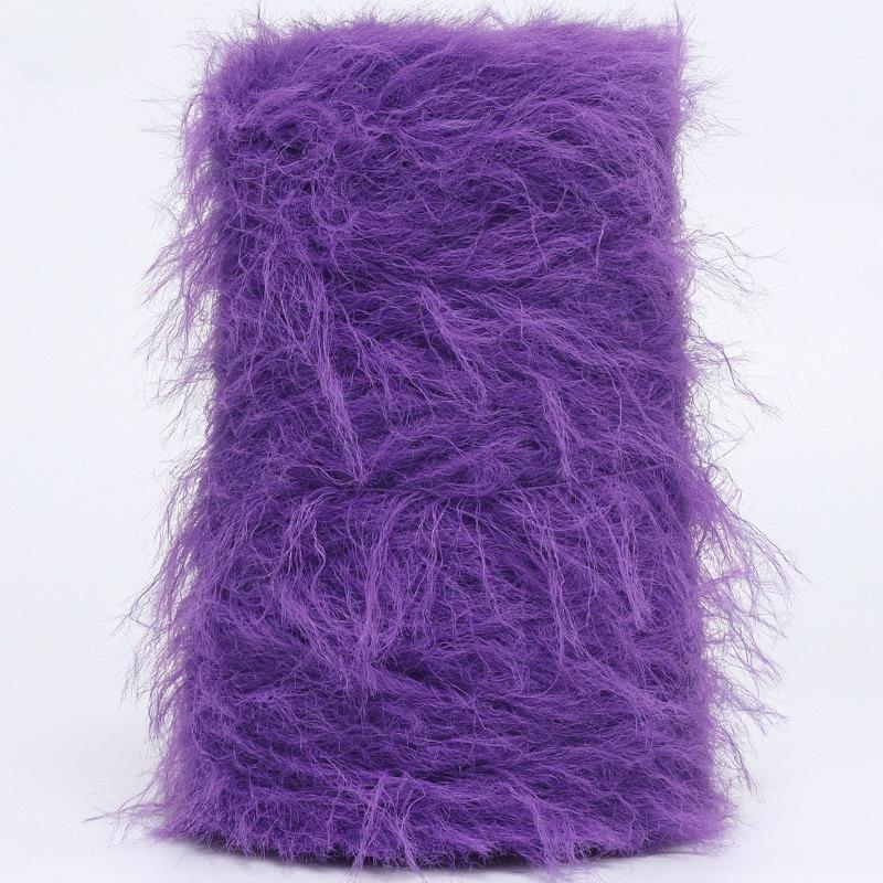 8cm Faux Mink Long Fur Hand Knitting Yarn DIY 500g Solid Color Soft Skin-Friendly Handmade Knitted Shawls Scarf Hat Yarn
