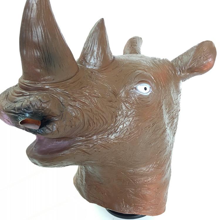 Maschera di rinoceronte, copricapo animale maschera da festa