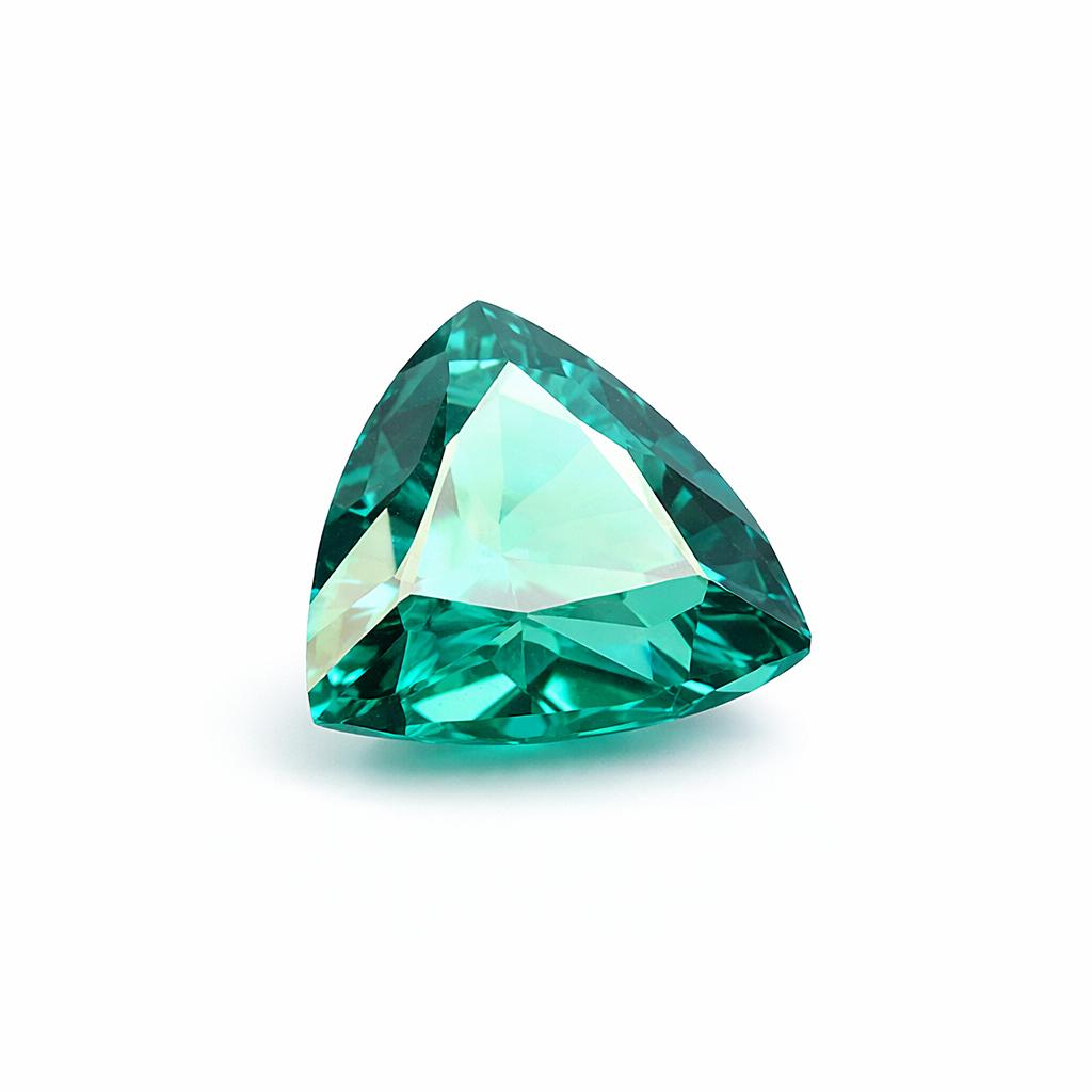 

NATURAL 10.25 Ct Green Garnet Trillion Cut CERTIFIED Loose Gemstone For Ring 13.0 mm approx зелений