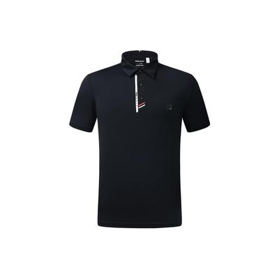 Jednofarebné polo tričko Pánske topy Modrá A11M325105F-NV