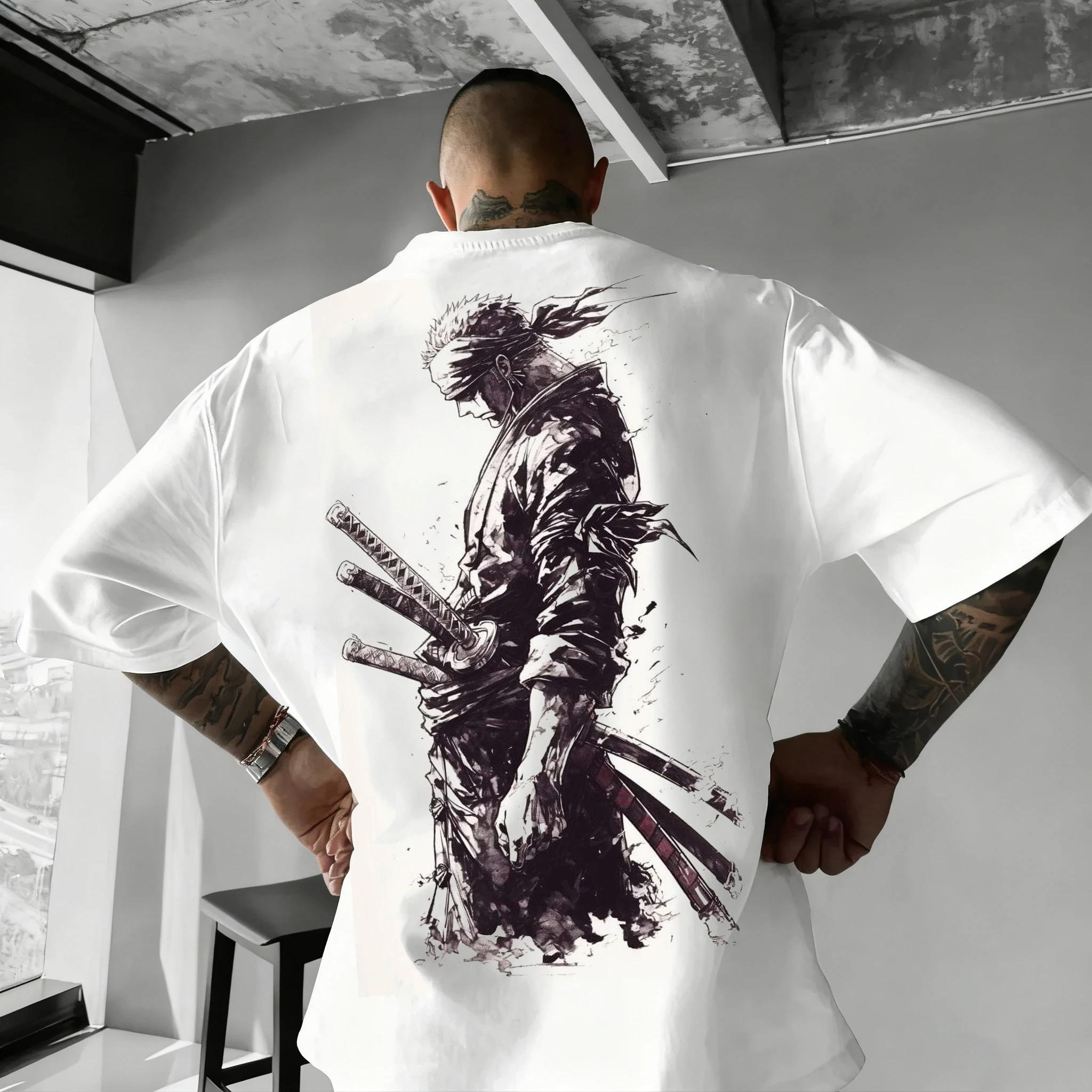 

Футболка с принтом Луффи и Зоро из аниме One Piece, стиль Харадзюку, с коротким рукавом, повседневный летний топ для мужчин, детей, мальчиков S