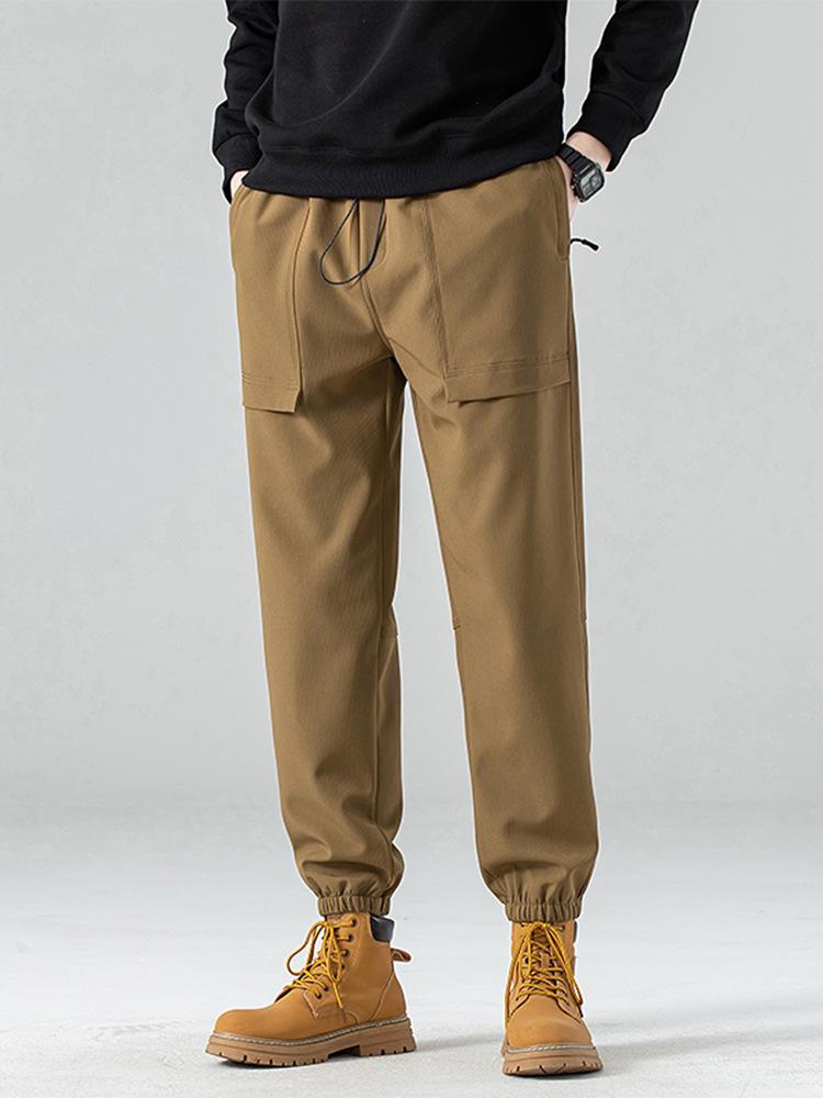 Couples' Fleece-Lined Windproof Softshell Pants: Women's Outdoor Joggers & Men's Warm Work Pants