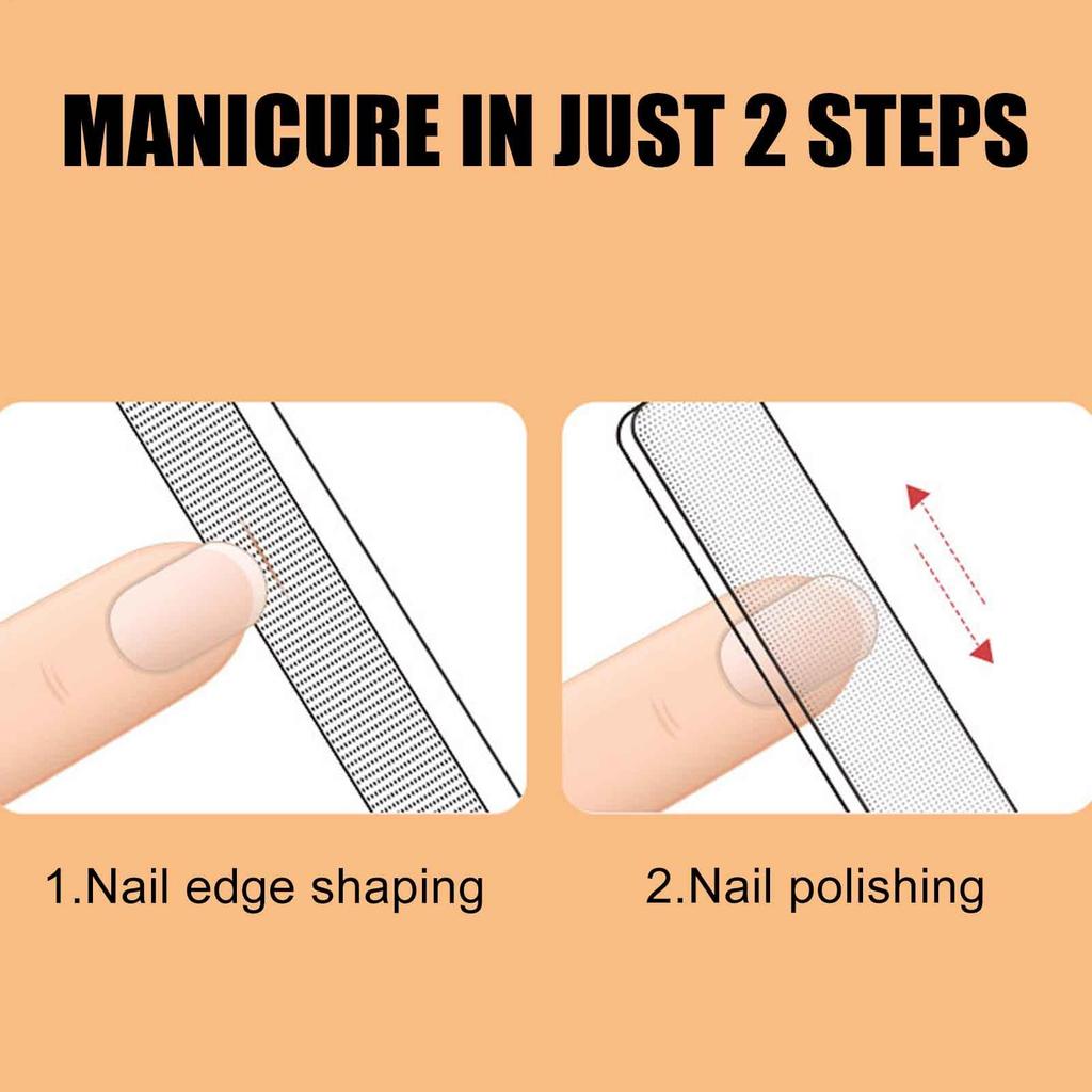 Glasnagelfeile Polierfeile Nagellack Reibestreifen Polieren und Glänzen Nagelverlängerungswerkzeug Doppelseitige Nagelfeile Nagelpolierer
