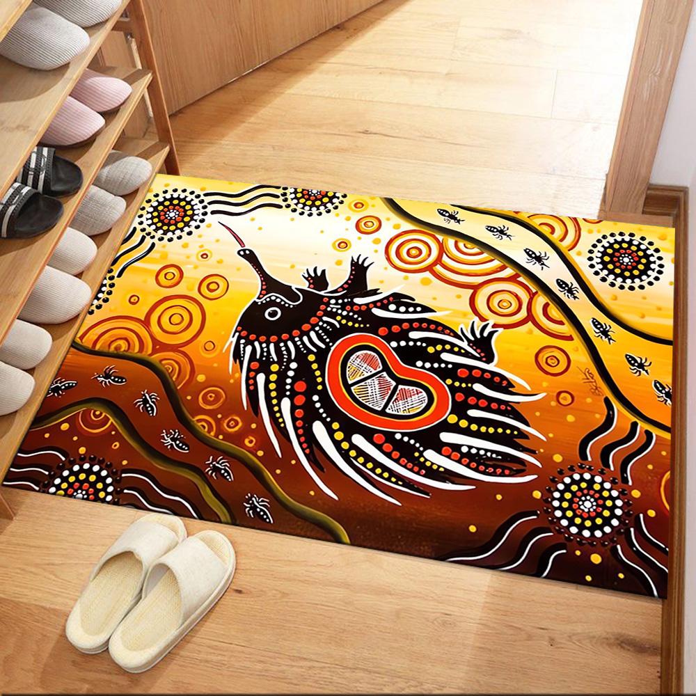 Tappetini da Pavimento con Animali dell'Arte Aborigena per Soggiorno, Camera da Letto e Decorazione della Stanza Sono Adatti per Regali.