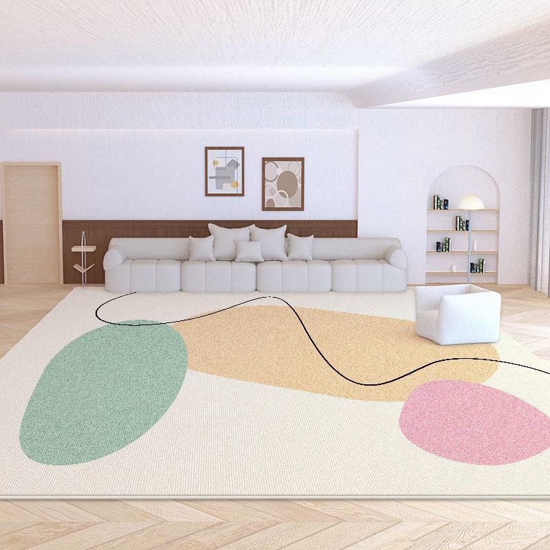 2024 Cream Loop Velvet Living Room & Bedroom Carpet - Waterproof, Stain-Resistant, Durable