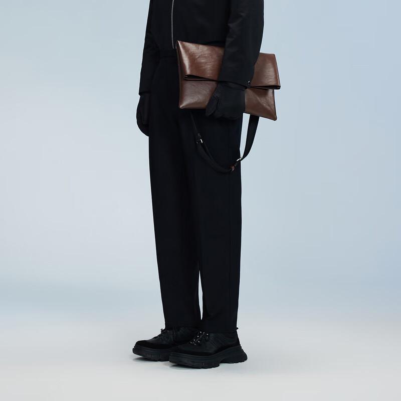 Men's Loose Fit Cropped Suit Pants