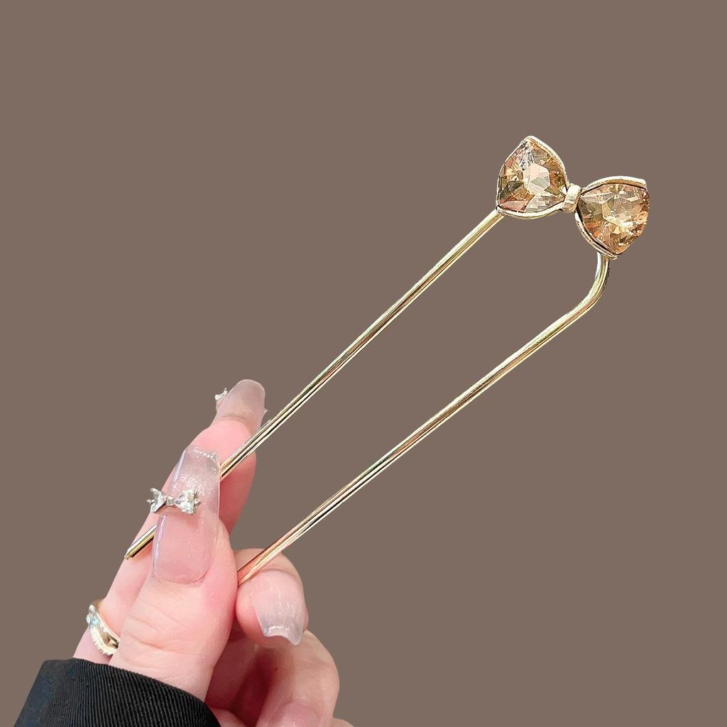 Elegant Pearl U-shaped Hairpin for Women - New Chinese Style Updo Accessory 2025