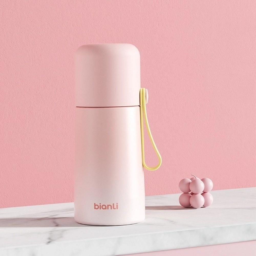 Portable Gradient Design Thermos Cup Stainless Steel High Appearance Insulated Cup Leak-Proof Double Lid Cup School