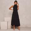 GMXIA Summer 13 Color Halter Print Polka Dot Lace-up Dress Long Sleeveless Dress