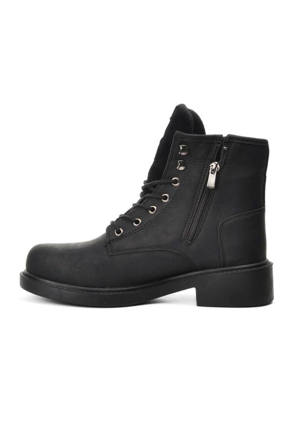 

Men s Fashion Flat Heeled Booties Black Worker Boots Shoes 40