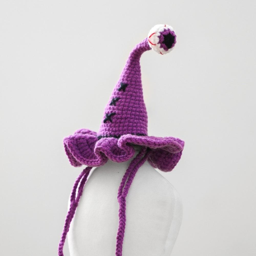 Breathable Halloween Dog Hat Pumpkin Mini Woven Pets Wizard Hat Ghost Fashionable Halloween Cat Headgear Head Decoration