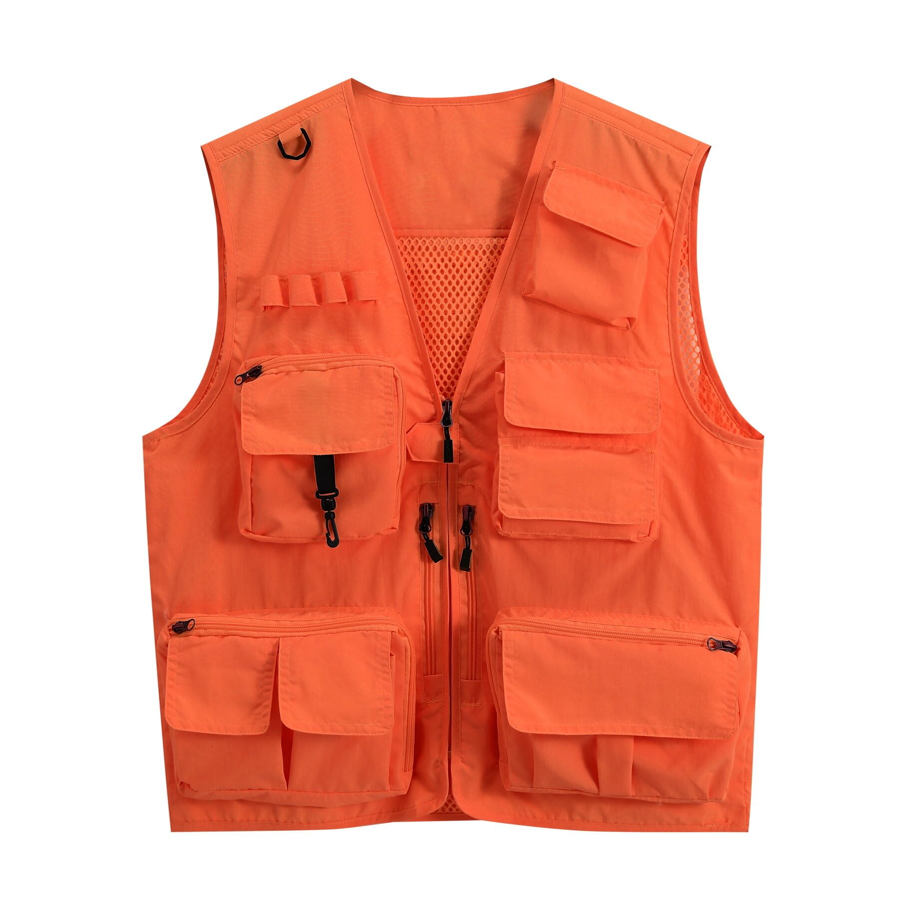 

AOWOFS Сетчатый Уличный Идеально для и Доступен в Большом Мужском Жилете, Жилет, Легкий, Дышащий, Быстросохнущий, Многофункциональный, Фотографов, оранжевый