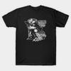 Men Black Print T-shirt Momo The Missouri Monster No-Cut Transfer Paper Print Cotton Tshirt