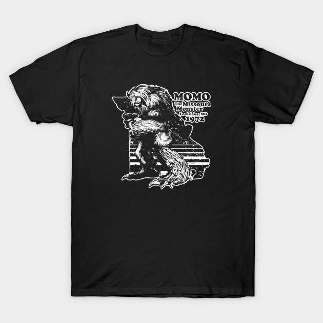 

Men Black Print T-shirt Momo The Missouri Monster No-Cut Transfer Paper Print Cotton Tshirt 2XL чорний