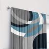 2Pc Modern Geometric Circular Pattern Curtains, Polyester Fabric, Machine Washable, Suitable For Living Room/Bedroom