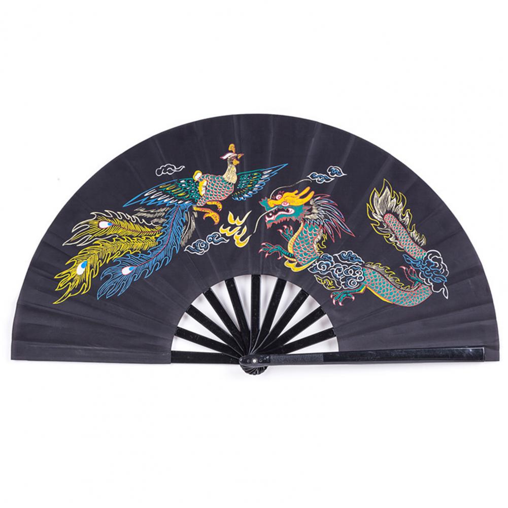 Folding Fan Elegant Chinese Dragon Tai Chi Fan Kung Fu Fan Metal Rivet Handheld Fans High Quality Performance Fans abanico