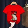 T Shirt Cat Chinoiserie Style Funny Summer Retro Trend Cartoon Kitten Tops Tee Tshirt Kids Design Lovers Casual Short Sleeved