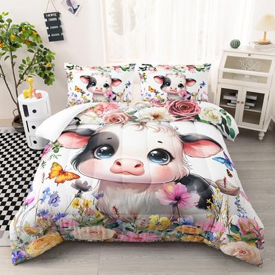 Erntezeit Bettwäsche-Set 3D-Druck Anime Rinder Bettbezug-Set Einzel-Twin-Doppelgröße Schlafzimmer-Dekoration Bettbezug-Set Zuhause