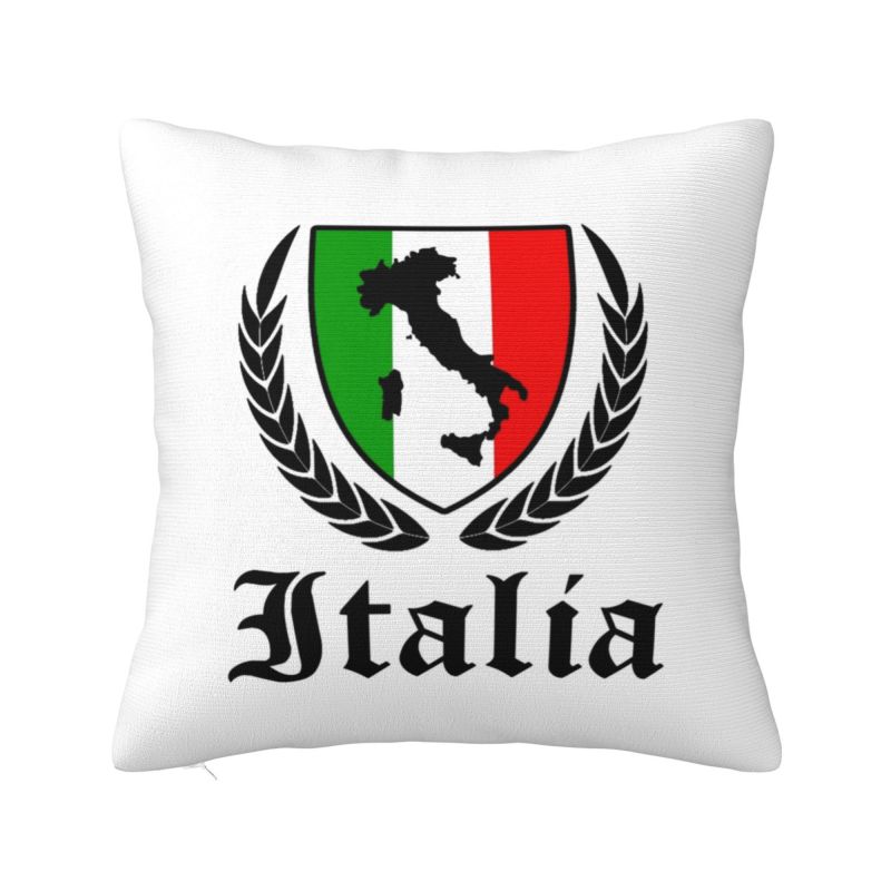 Custom Italy Flag Italian Map Nordic Throw Pillow Covers Patriotic Pride Cushions Cover For Sofa