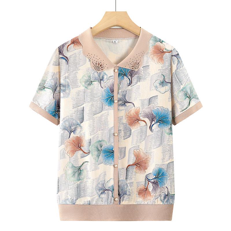

2026 Spring/Autumn Fashionable Age-Reducing Top for Middle-Aged & Elderly Women s New Style Temperament 2XL (115-125 jin) синій