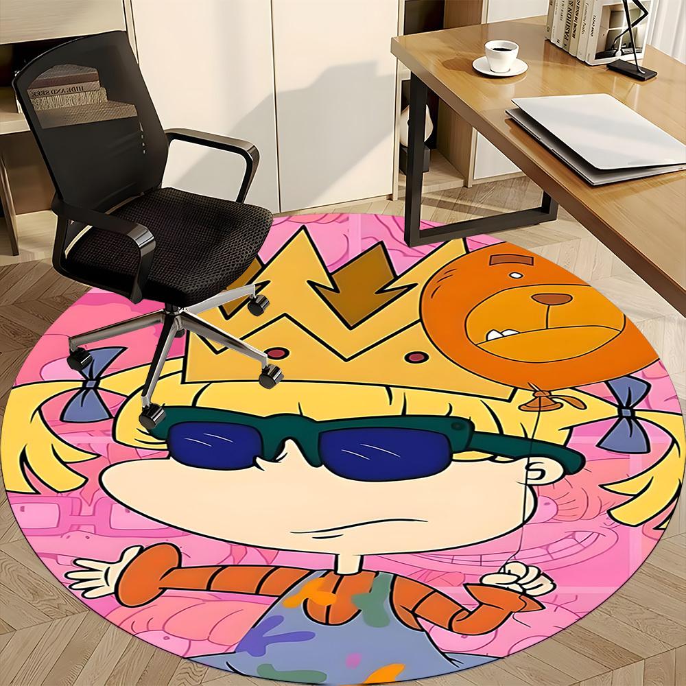 1pc Rugrats Office Round Area Rug, Under Office Chairs Bedroom Living Room Home Decor  a1022164