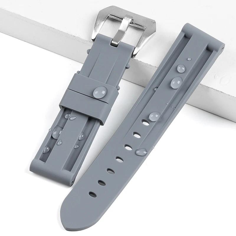 20mm 22mm 24mm 26mm Silikonarmband für Panerai Herren Damen Gummi Sportarmband für Omega Universelles Ersatz-Armband