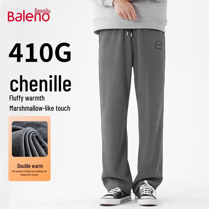 

Baleno Men s Chenille Fleece-Lined Casual Straight Pants 5XL