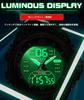 Digital Military Watch with 3 Time Zone Alarm Time 5ATM Water Luminous LED Day and Date Perfect for Everyday and Outdoor Running Men's Display,