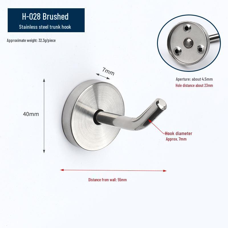 Stainless Steel Bathroom & Wardrobe Coat Hook