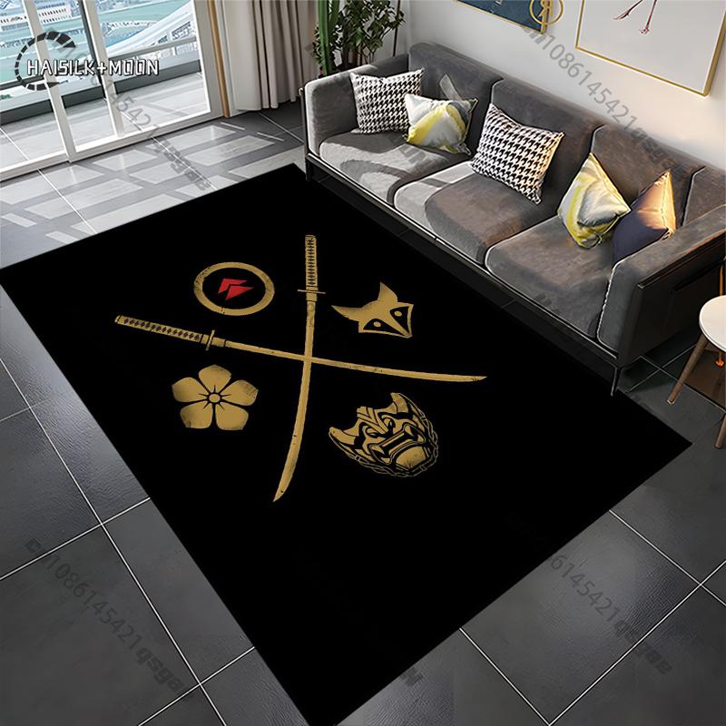Samurai Spirits Teppe Yoga Stue Romdekor Barnas Krypematte Dørmatte Stue Områdeteppe Spill Vaskerom Gulvmatte