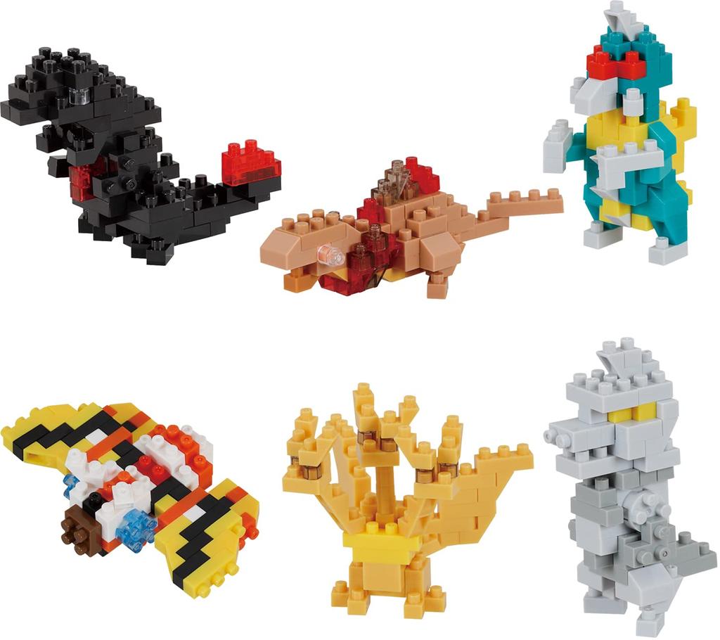 Kawada Nanoblock Mini Nano Godzilla NBMC_12S 1 Box = 6 Pieces, 6 Types In Total
