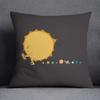 Planet astronaut cartoon pillowcase home fabric sofa cushion living room bed, car square pillow cover