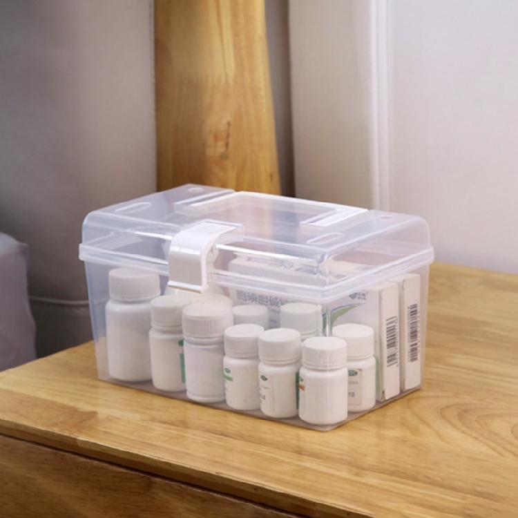 Tragbare durchsichtige Aufbewahrungsbox mit Griff Medizinwerkzeug Werkzeug-Organisationskoffer