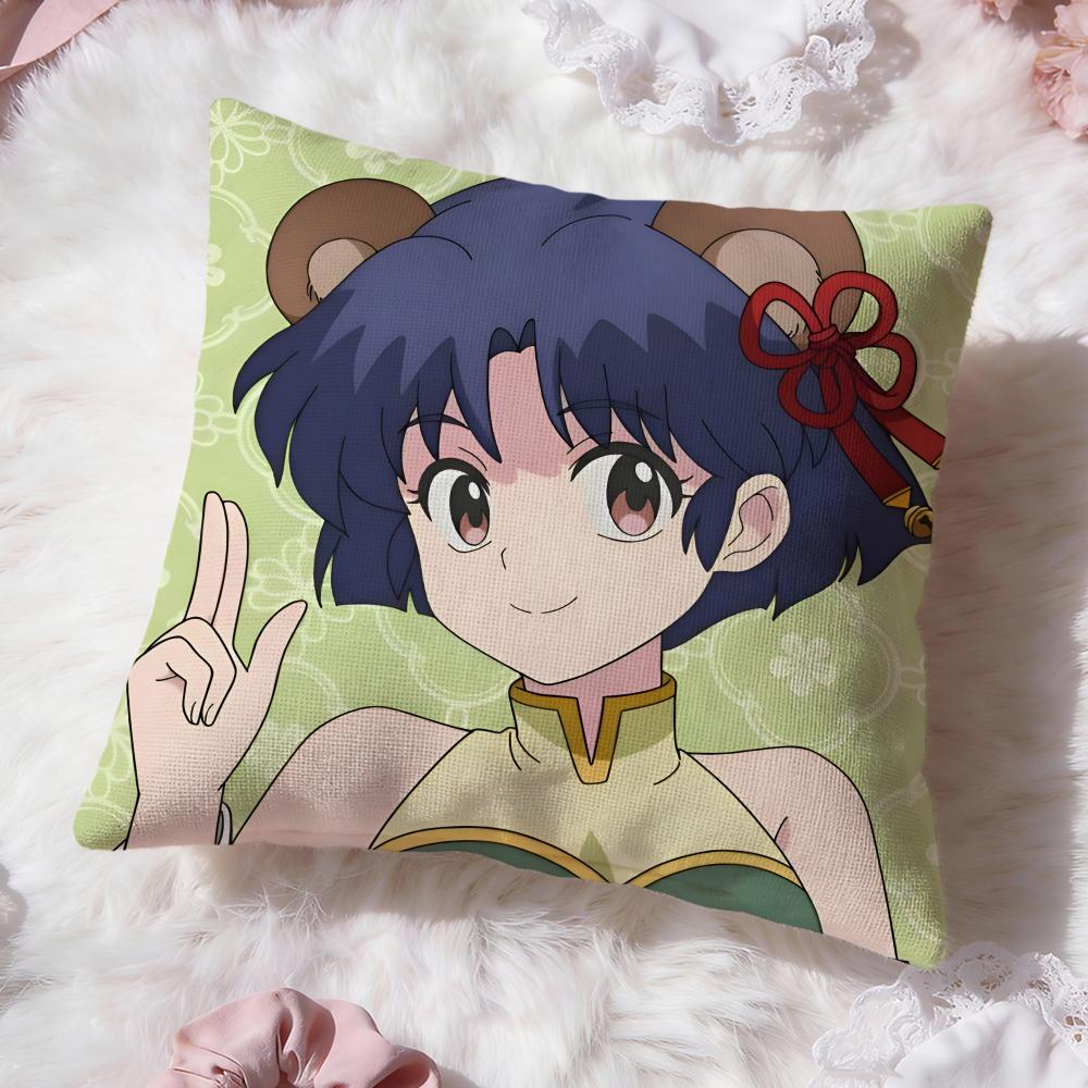 cute anime Ranma Cushion Cover Premium Comfort Reversible Pillow Cove -Two in One Design for Any Room & Car Interior