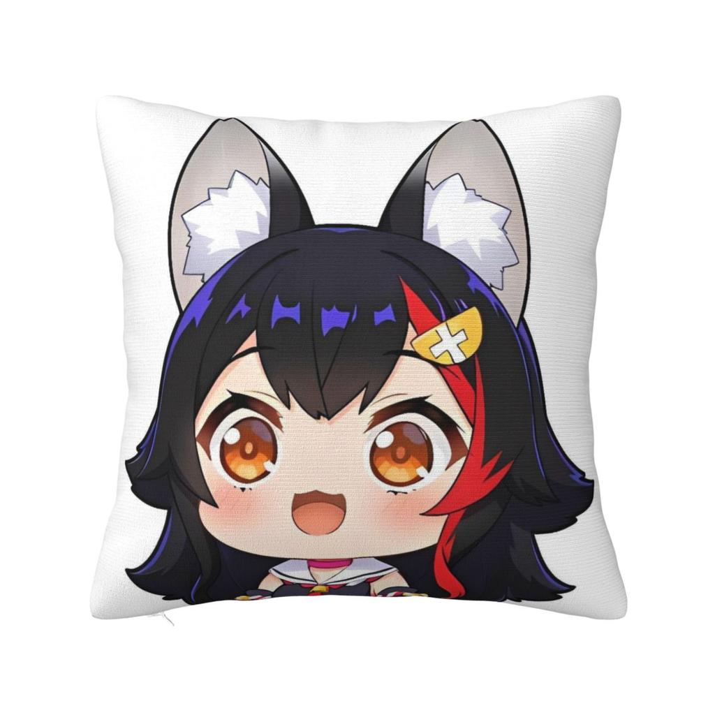 Anime Ookami Mio Pillow Cover Cute Funny Pillow Case Sofa Bedroom Home Decor Cushion Cover Square Custom DIY Pillowcases Gift
