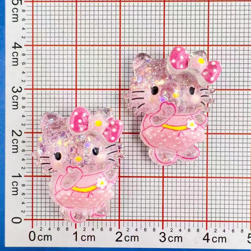 Faceted Glitter Kiki Cat Resin Accessories: DIY Hair Clips, Headwear Ornaments, Phone Case Decorations, Stickers
