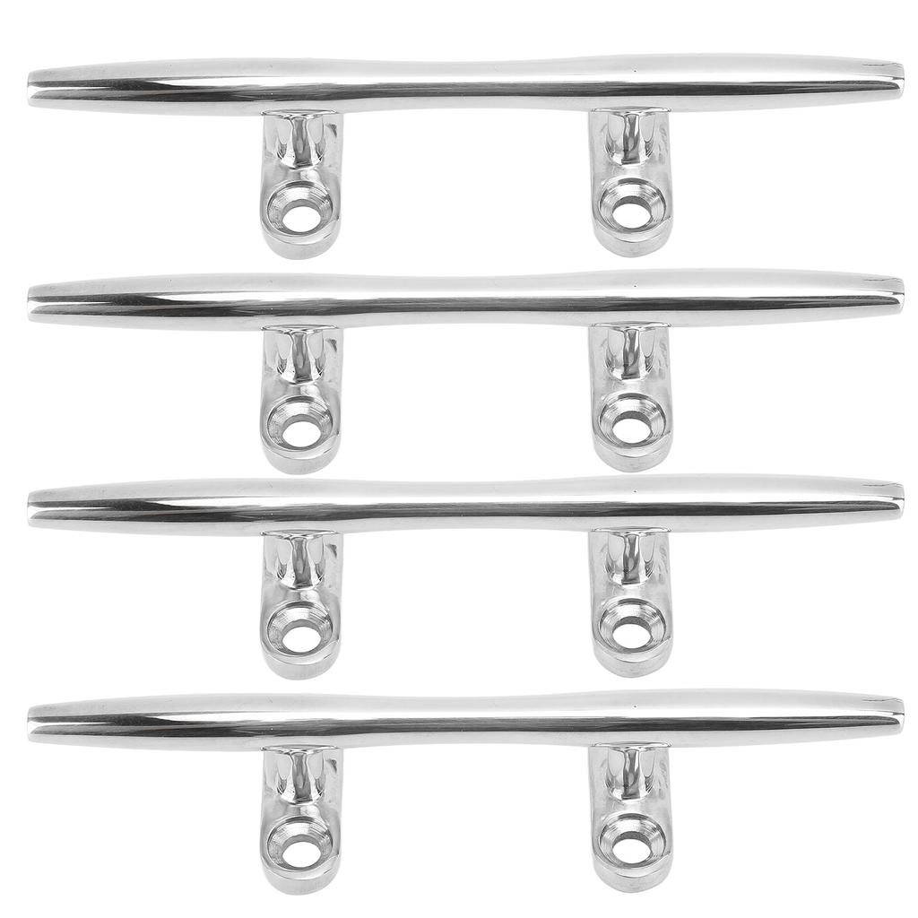 4Pcs Boat Mooring Cleat Sturdy Stainless Steel Dock Cleats for Marine Yachts Inflatable Yachts