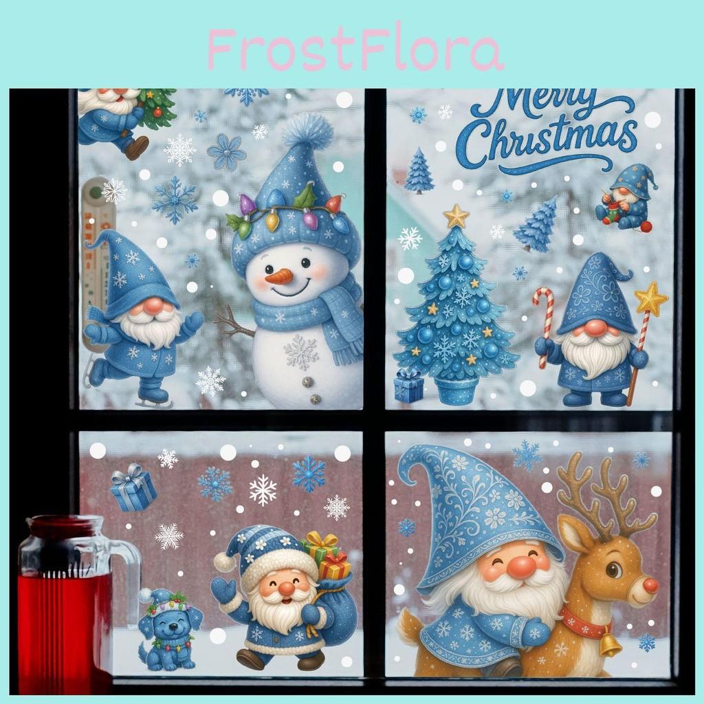 Santa And Snowflake Static Cling Window Stickers Home Decor Christmas For