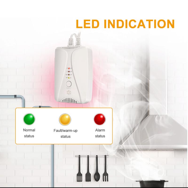 HD2000 Gas Detector And Carbon Monoxide Detector Natural Gas Leak Detector CH4/LPG/CO Gas Alarm AC220V Plug In Home Restaurant