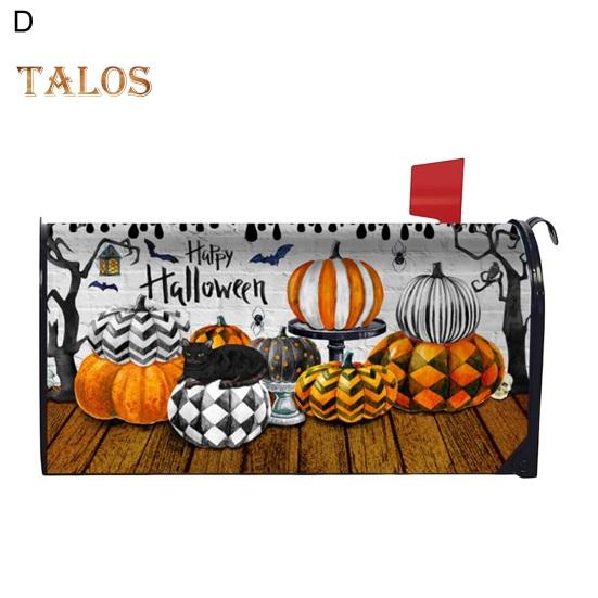 Mailbox Cover Halloween Themed Magnetic Mailbox Wrap Colorful Gothic Mailbox Sleeve for Garden Yard Home Outdoor Decor
