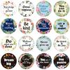 Fresh Healing Flower Wreath: Motivational English Phrase Glass & Magnetic Fridge Stickers