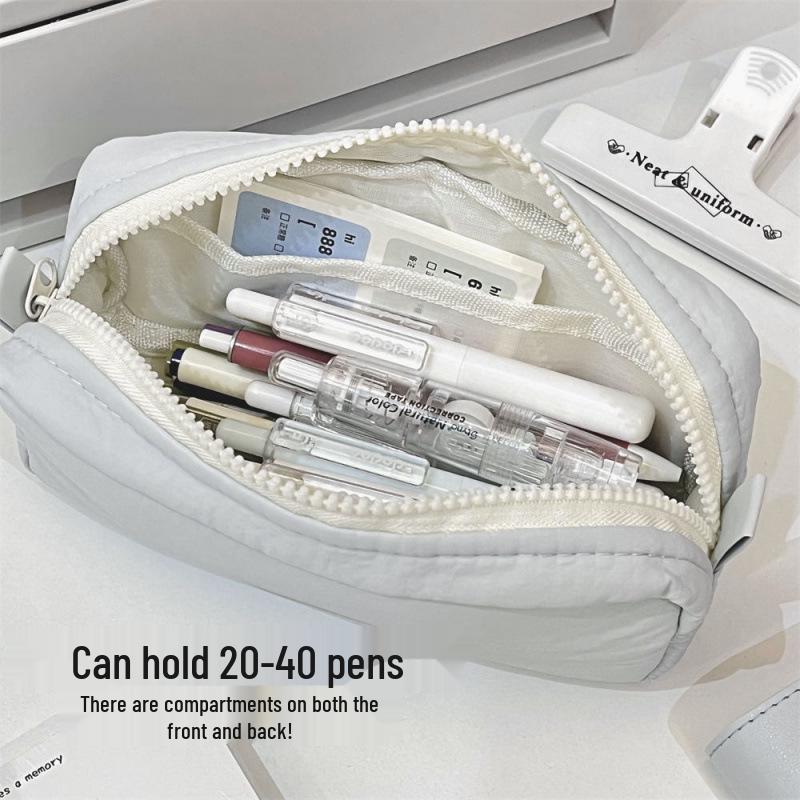 Colorful Large Capacity Square Pencil Case - Fresh, Simple, High-Value Student Stationery Storage Bag Collection