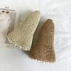 Straw Hat Women's Small Fresh Lace Solid Color Versatile Bucket Hat Summer Vacation Casual Big Brim Sun Hat