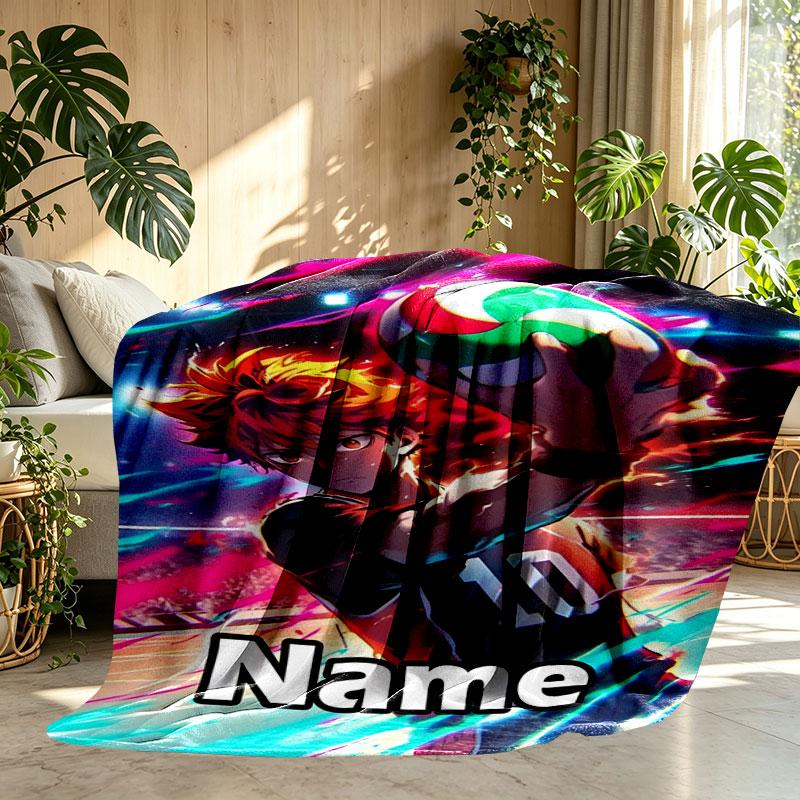 Individuelle Namenspersonalisierte Haikyu Druckdecke, Heimdekoration, Schlafzimmer, Sofa, Camping, Couch, Geschenke für Geburtstag Weihnachten