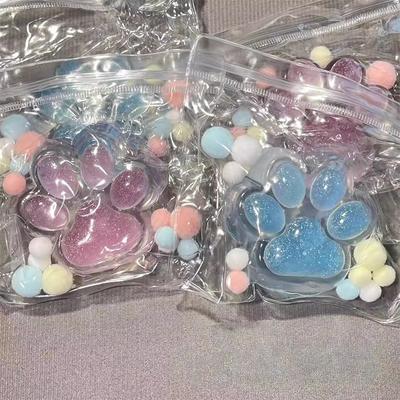 Jelly Glitter Squishy Kedi Patisi Stres Giderici Dekompresyon Oyuncak Yavaş Geri Tepme Sıkıştırma Fidget Oyuncak Çocuklar İçin Yetişkin Noel Hediyeleri