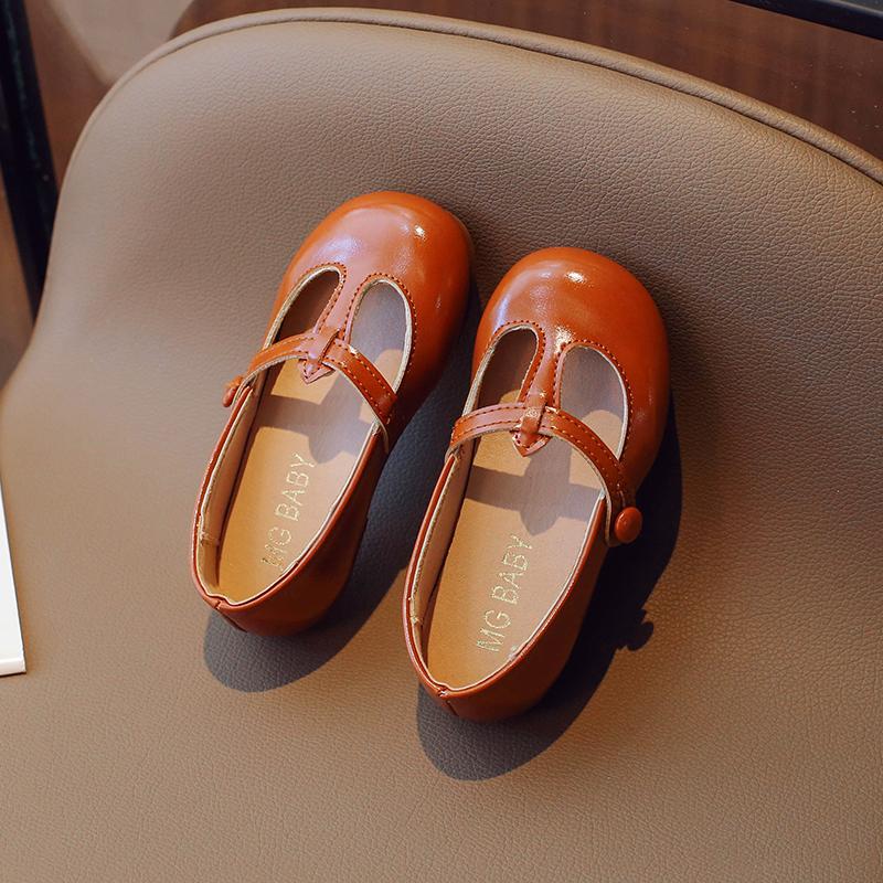 Batole Dívčí Mary Janes Vintage Six Colors Mělký podzim Dětské ploché boty 21-35 s kulatou špičkou Protiskluzové klasické lehké dětské