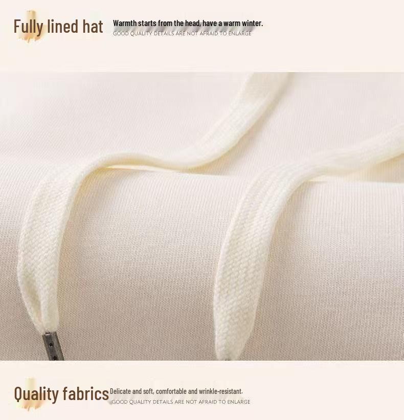 Trendy Men's Lambswool Fleece Hoodie - Versatile, Warm, Loose Fit Casual Winter Jacket