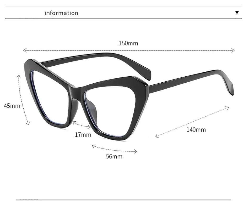 Oversized Cat Eye Color Collision Presbyopia Glasses for Women New Anti-blue Light Reading Glasses Diopters 0 TO +4.0