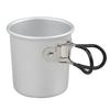 Aluminum Camping Mug for Backpacking Breaks, 150ml Foldable Outdoor Drink Cup with Grip Covered Handle for Easy Carry