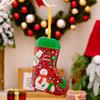 Christmas Tin Box Tinplate Xmas Stocking Shaped Candy Box With Ribbons Christmas Candy Jars Storage Containers For Xmas Holiday Party Favors